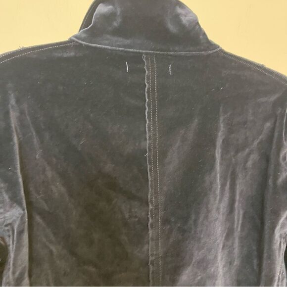 Re/Done VELVET CHORE JACKET in Navy Blue - Picture 6 of 11